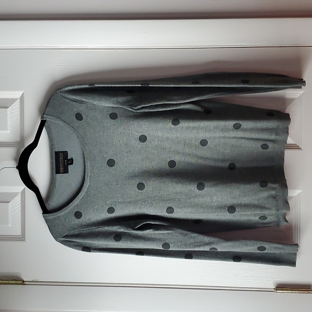 Size S Gray and Black Polka Dot Sweater